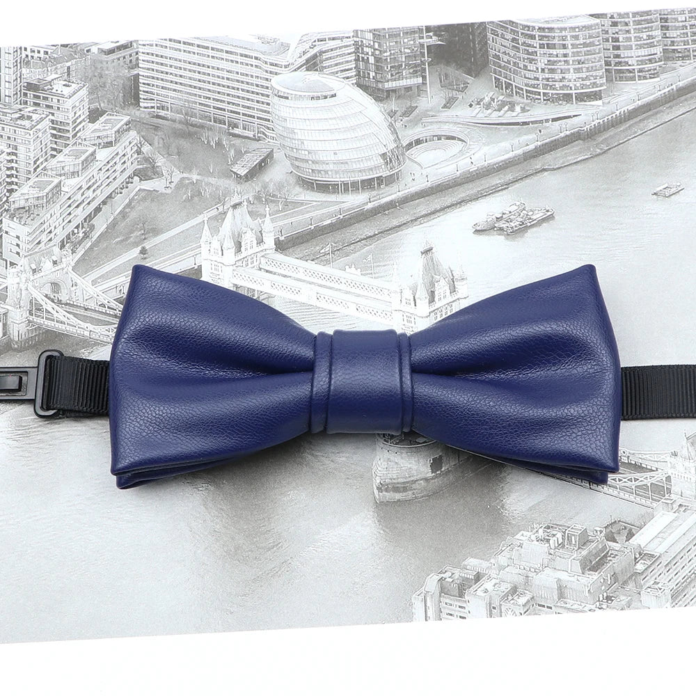 Leather Pop-Color Bow Ties