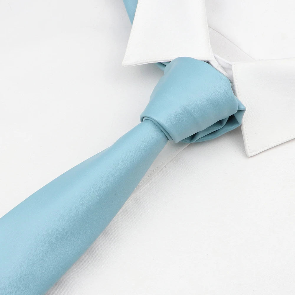 Leather Pop-Color Necktie