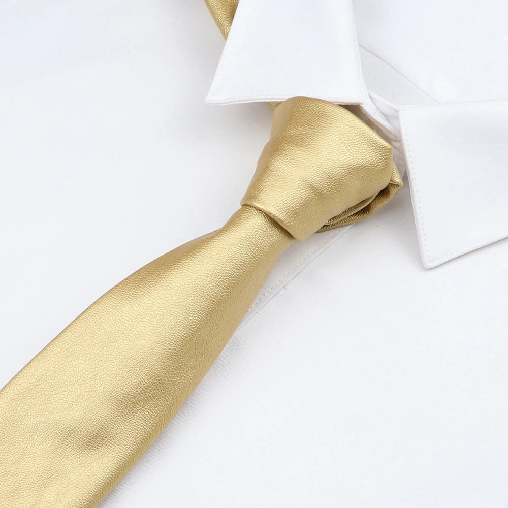 Leather Pop-Color Necktie