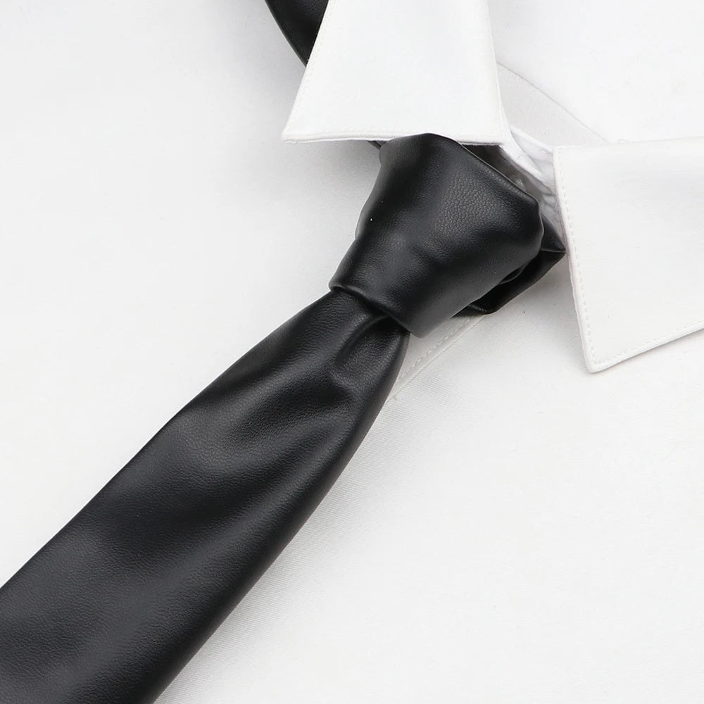 Leather Pop-Color Necktie