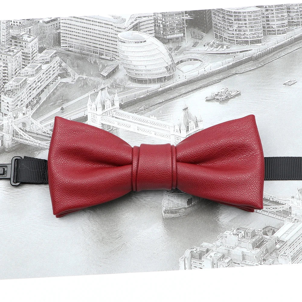 Leather Pop-Color Bow Ties