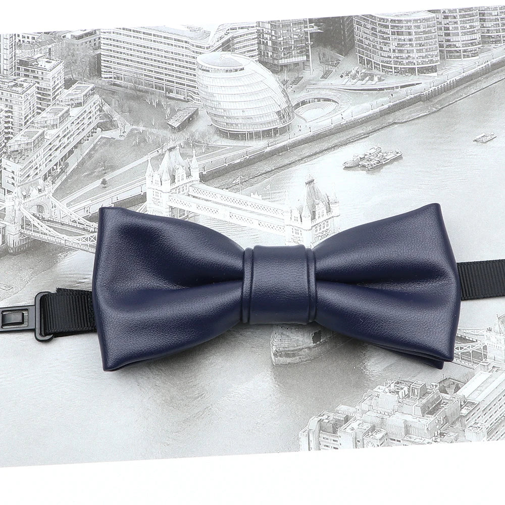 Leather Pop-Color Bow Ties