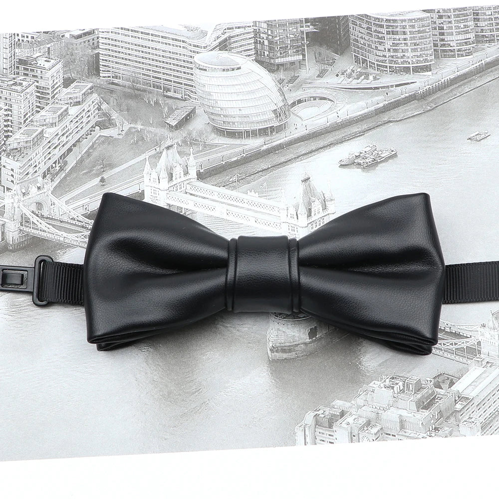 Leather Pop-Color Bow Ties