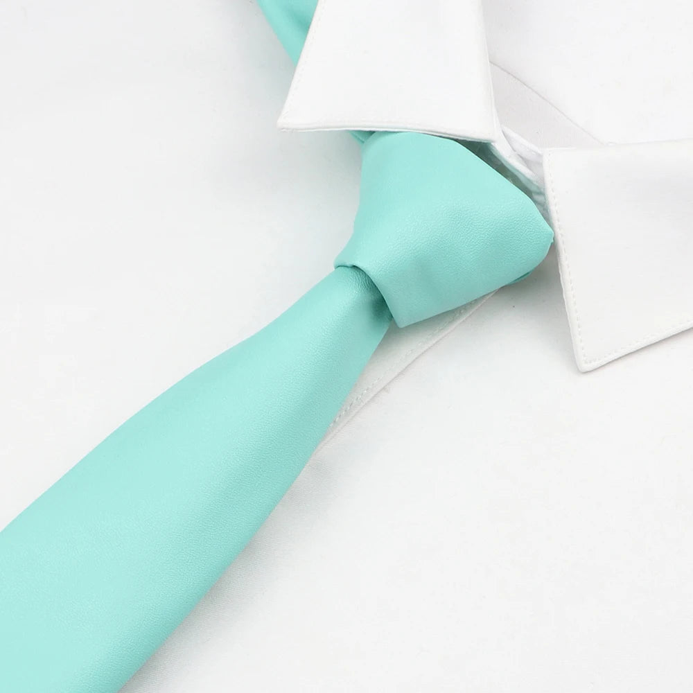 Leather Pop-Color Necktie