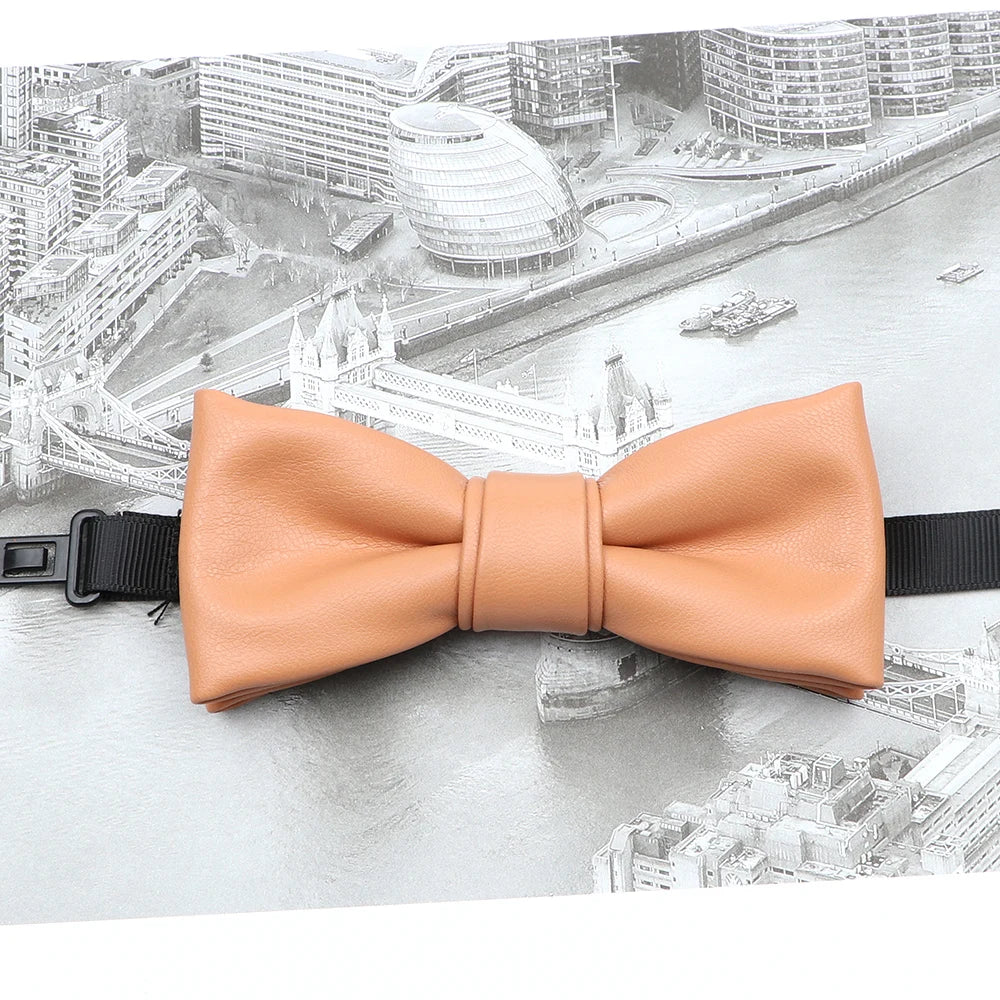 Leather Pop-Color Bow Ties