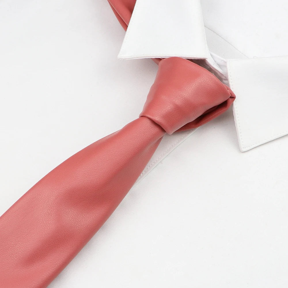 Leather Pop-Color Necktie