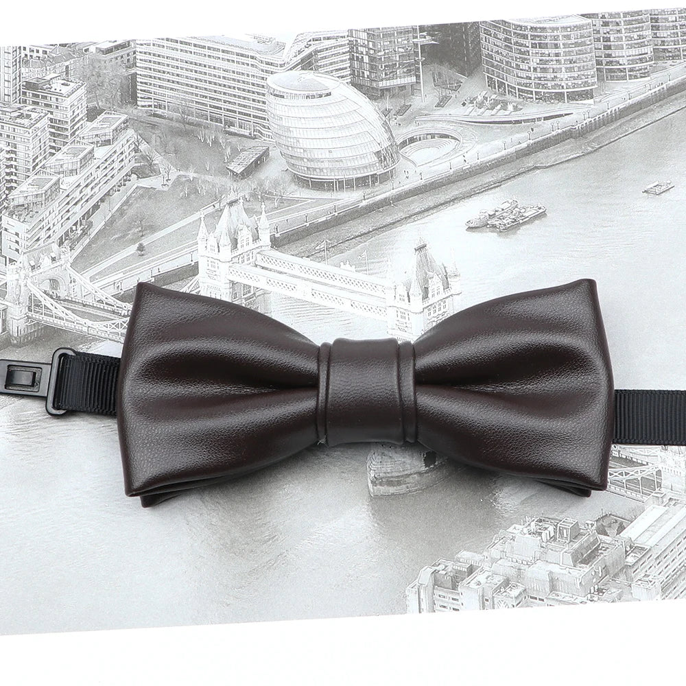 Leather Pop-Color Bow Ties