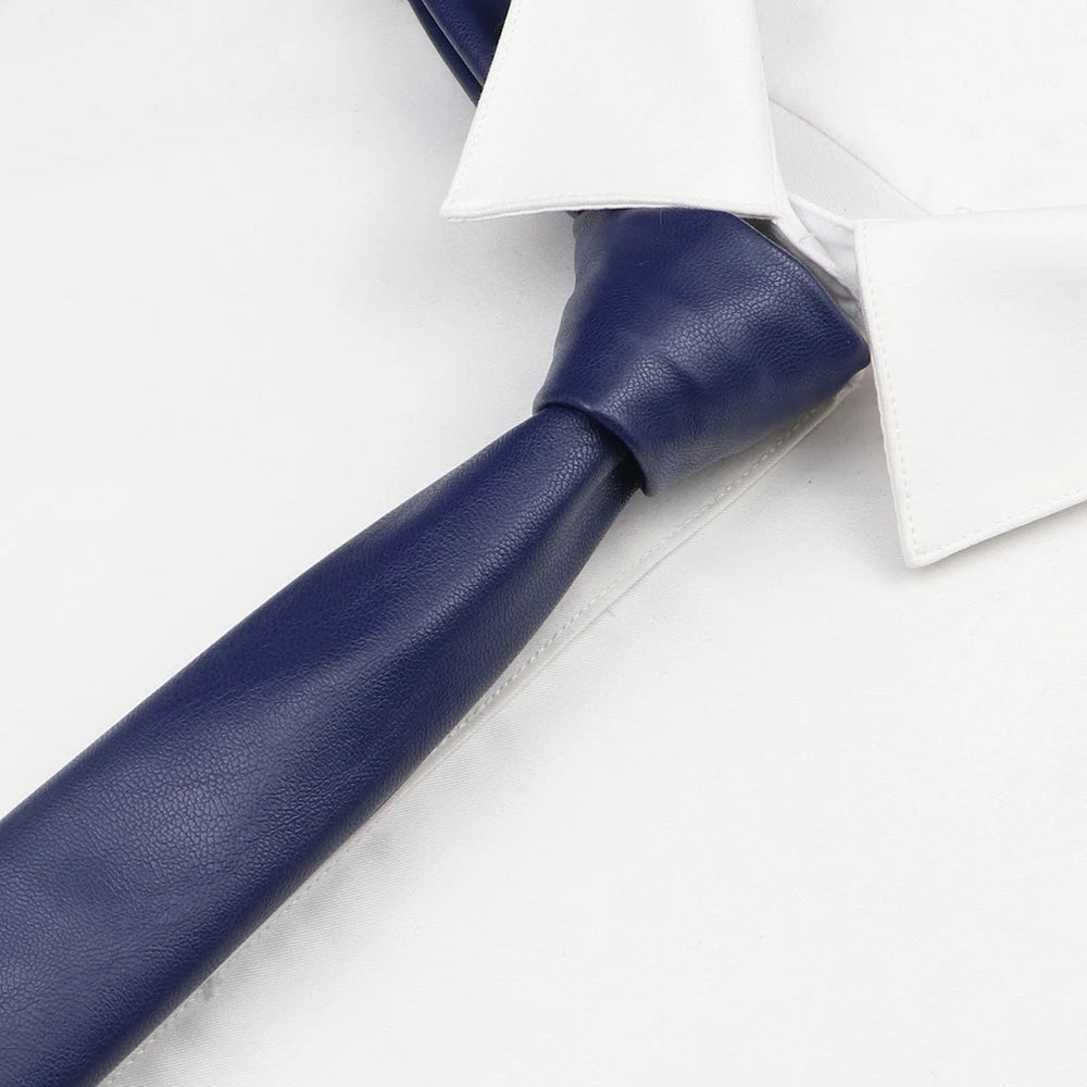Leather Pop-Color Necktie