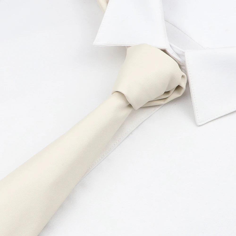 Leather Pop-Color Necktie