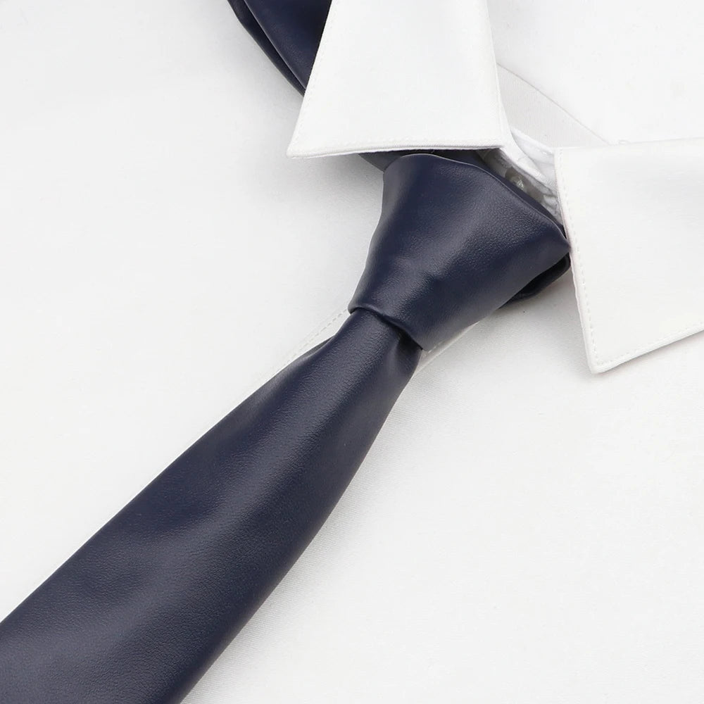 Leather Pop-Color Necktie