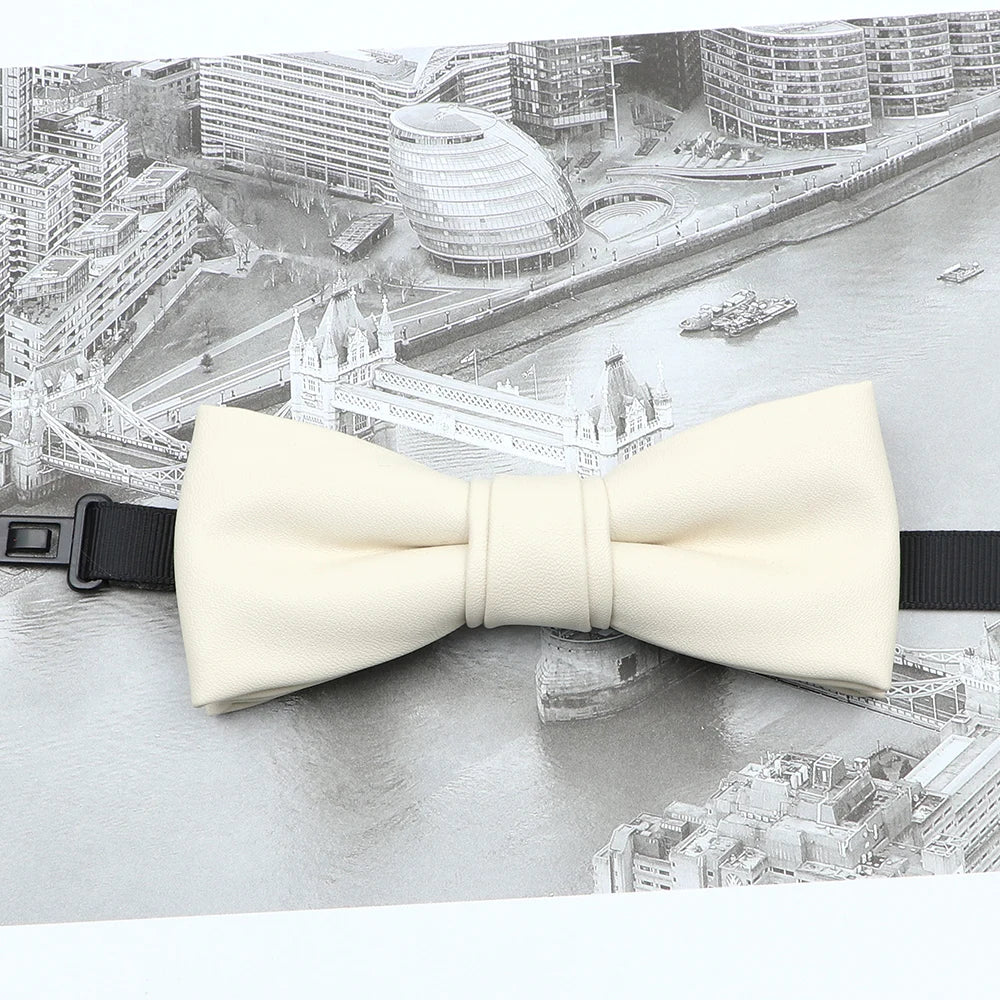 Leather Pop-Color Bow Ties
