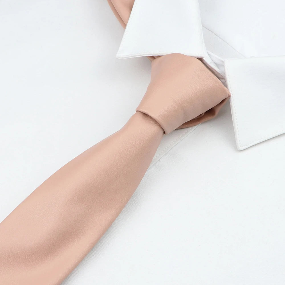 Leather Pop-Color Necktie