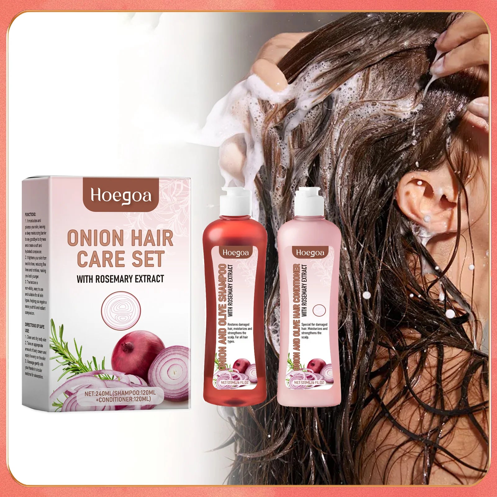 Onion and Rosemary Hair Growth Shampoo Set