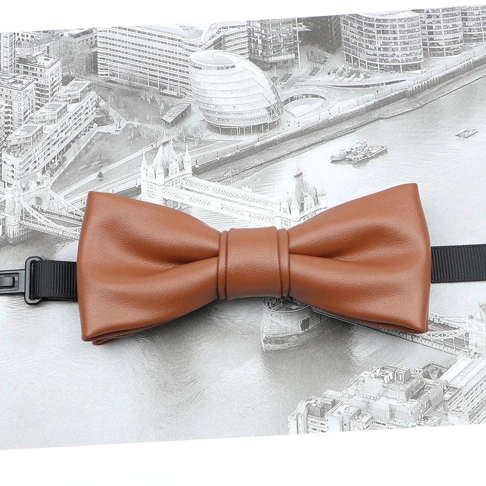 Leather Pop-Color Bow Ties