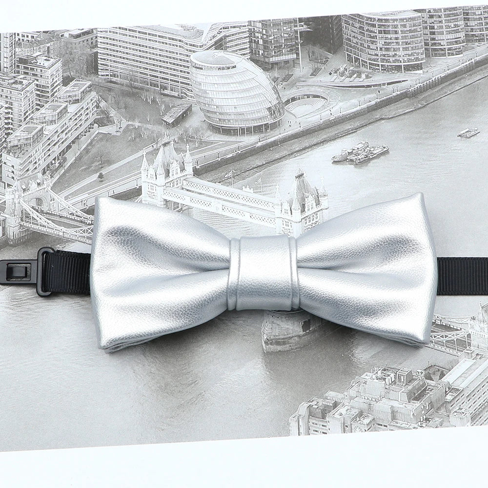 Leather Pop-Color Bow Ties