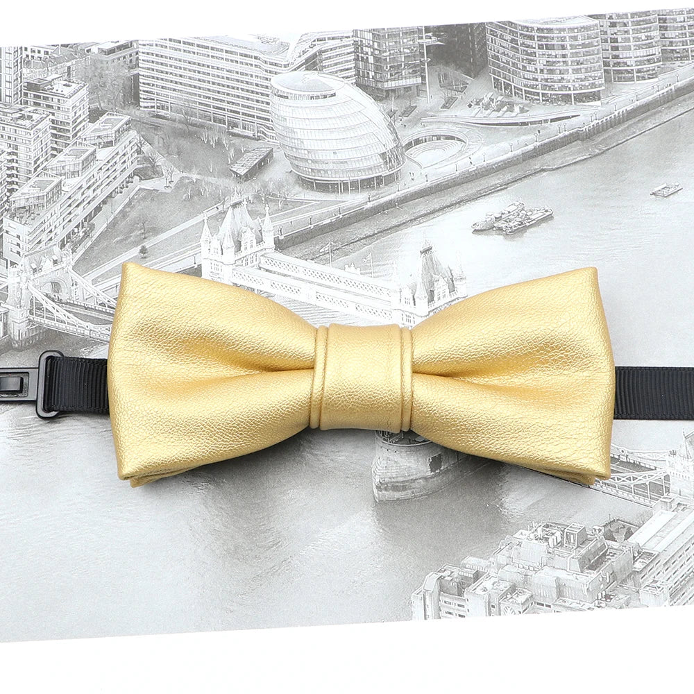 Leather Pop-Color Bow Ties