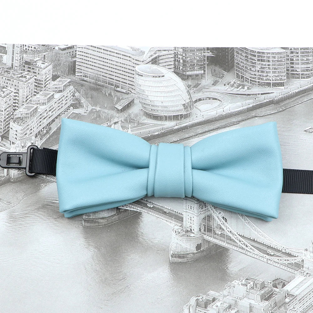 Leather Pop-Color Bow Ties