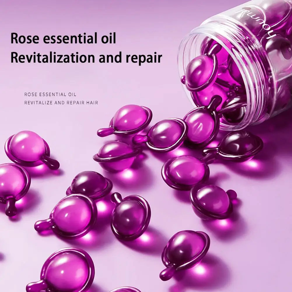Rose Oil Hair Repair Ampoule Capsules 30pcs