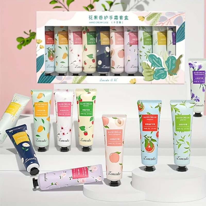 10pcs Shea Butter and Collagen Hand Cream Set