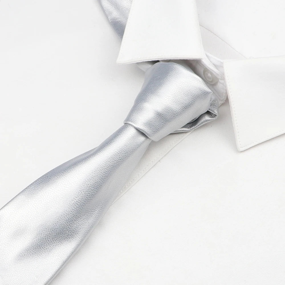Leather Pop-Color Necktie