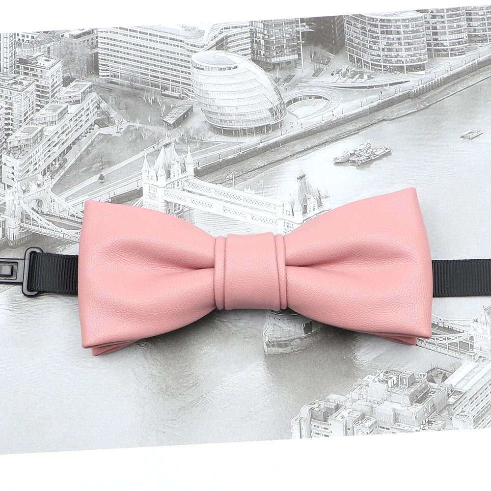 Leather Pop-Color Bow Ties