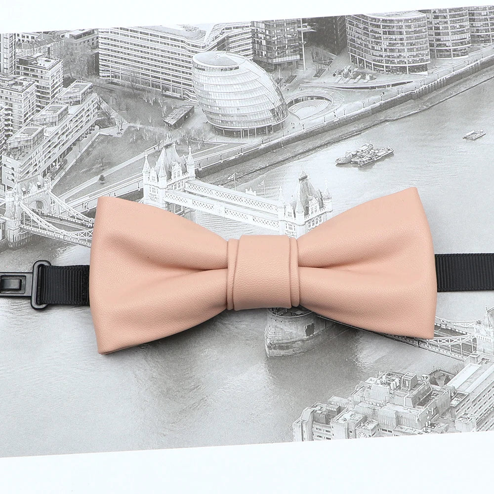 Leather Pop-Color Bow Ties