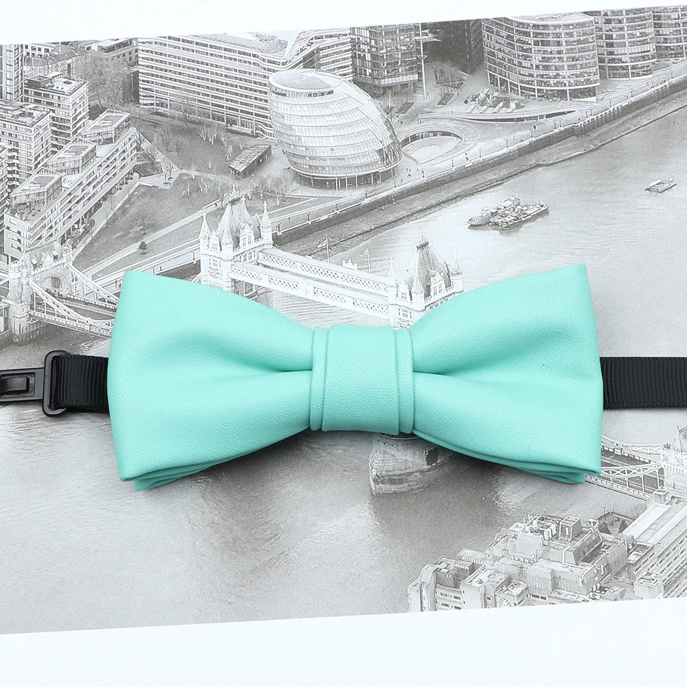 Leather Pop-Color Bow Ties