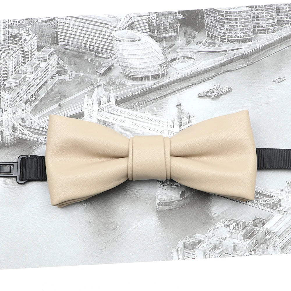 Leather Pop-Color Bow Ties